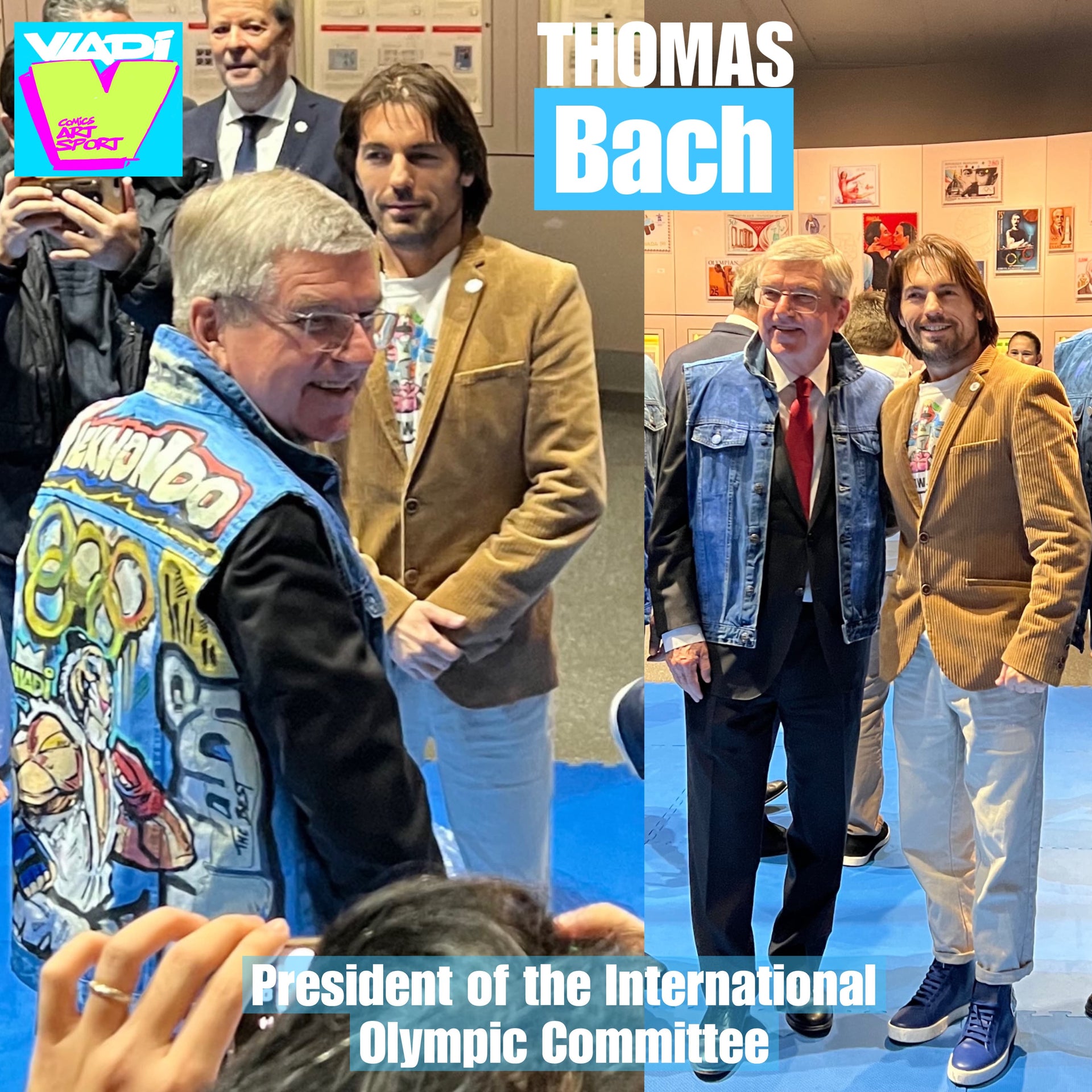 President of the International Olympic Committee Thomas Bach Showcases Unique Art Jackets by Art VLADI Sport