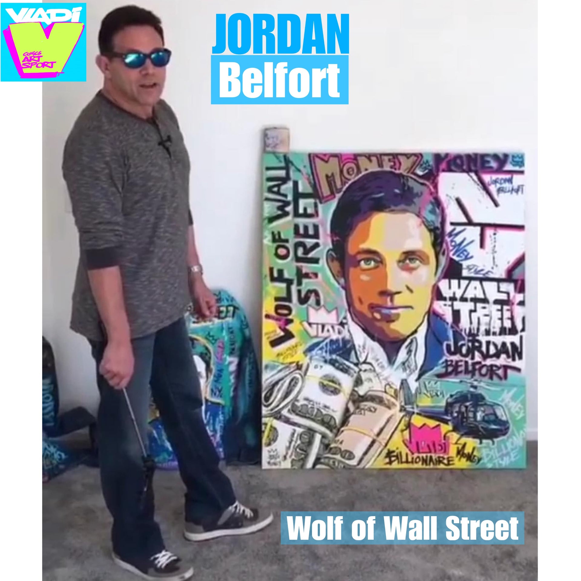Jordan Belfort: The Wolf of Wall Street Orders Unique Creations from Art VLADI!