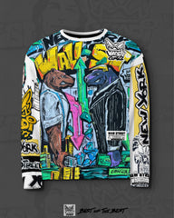 Art VLADI Billionaire - Wall Street Bull Bear Money - Sweatshirt - www.vladicomics.com