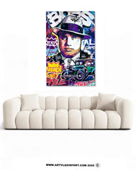 Al Capone edition canvas by Art VLADI — bold pop art comics print for collectors and crime history fans