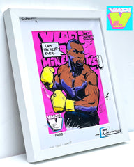 Original sketch of Mike Tyson by Art VLADI in bold pop art comic style, capturing power and intensity