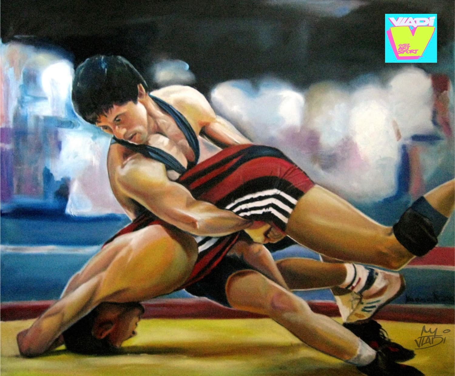 Olympic Champion Valentin Yordanov and Billionaire John du Pont with a Unique Commission to Art VLADI