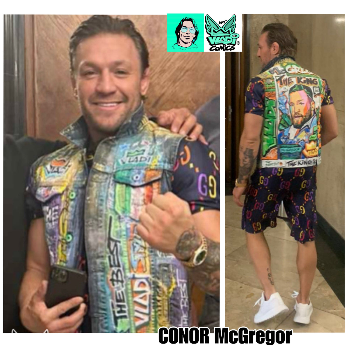 Conor McGregor Unique Art Jacket A One of a Kind Creation by Art VLADI