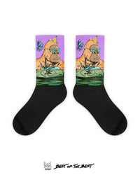 Bold "Money KONG" socks by Art VLADI – pop art comic style with luxury streetwear vibes